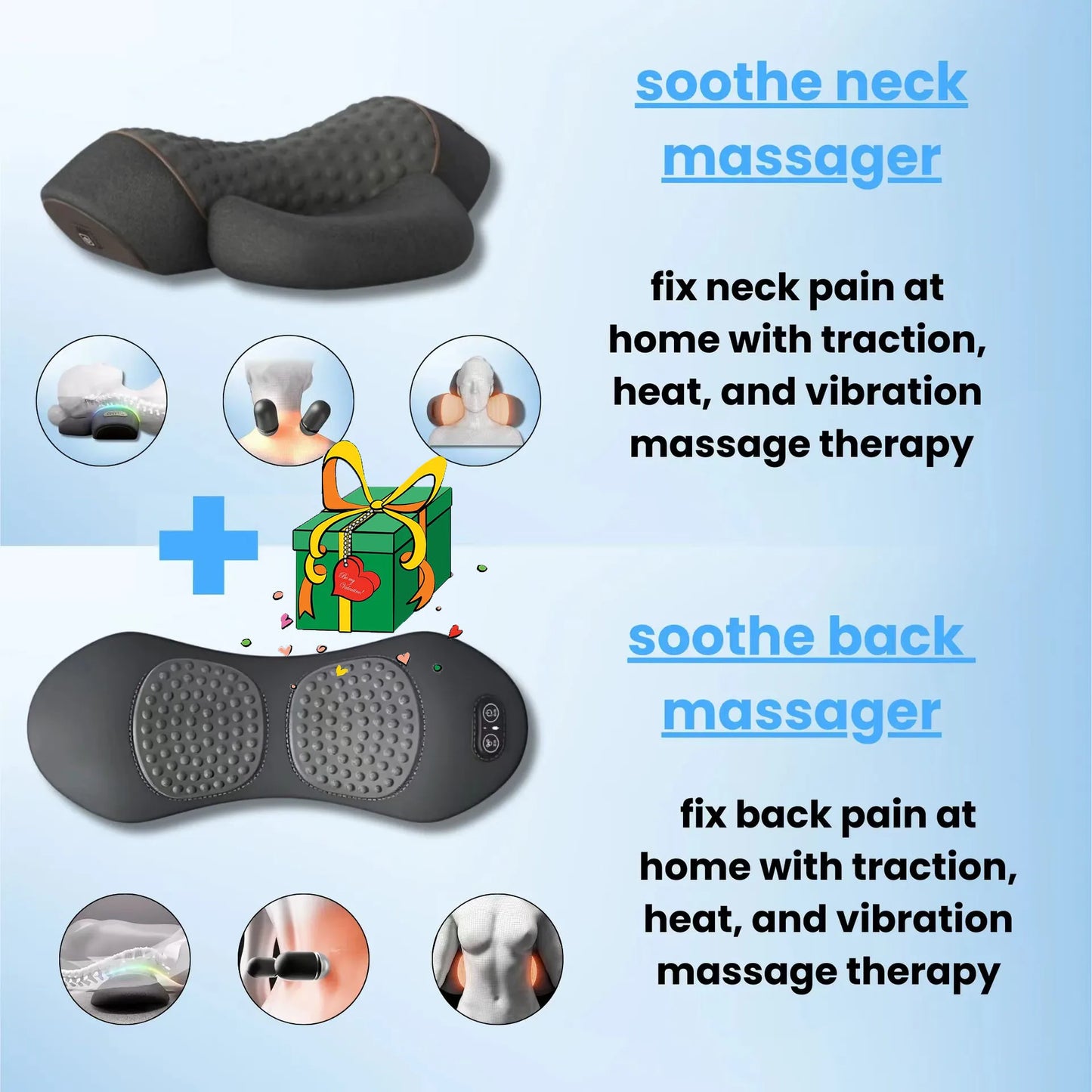 Okayso 3 In 1 Back Massager Waist Pillow For Comfort