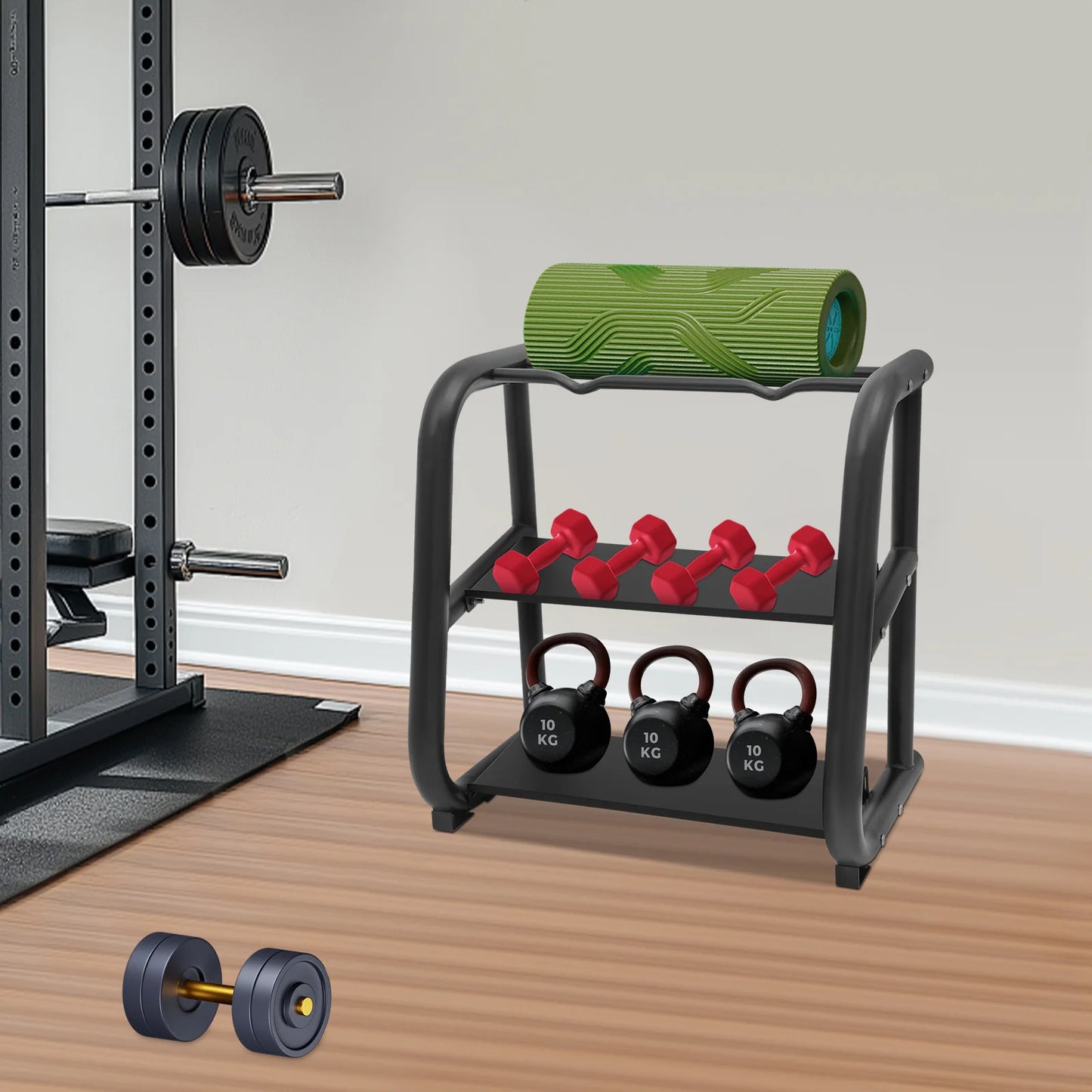 Hign-concerned Kettlebell Rack 220 Lbs Heavy Duty Storage