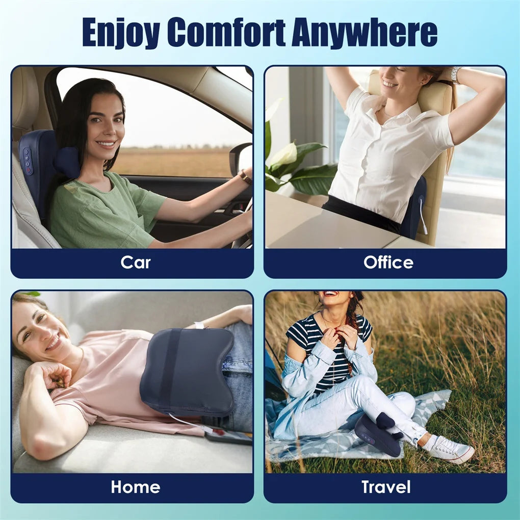 Electronic 4D Shiatsu Neck Massager Cordless Auto Off