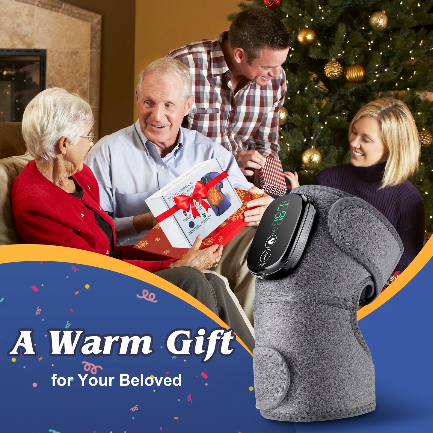 LeG Electric Heated Knee Massage Pad 3 In 1 Massager