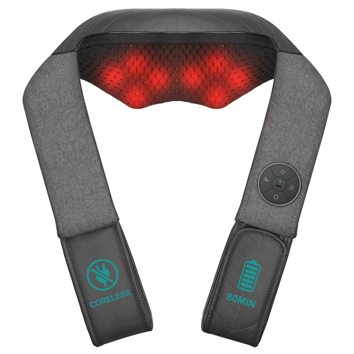 Nekteck Shiatsu Back Shoulder Neck Massager With Heat