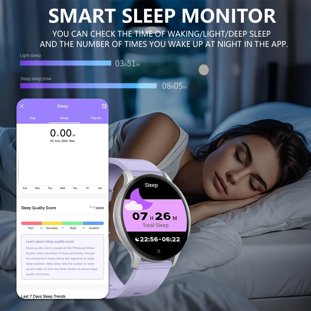 LAXASFIT Smartwatch IP68 Waterproof Fitness Tracker