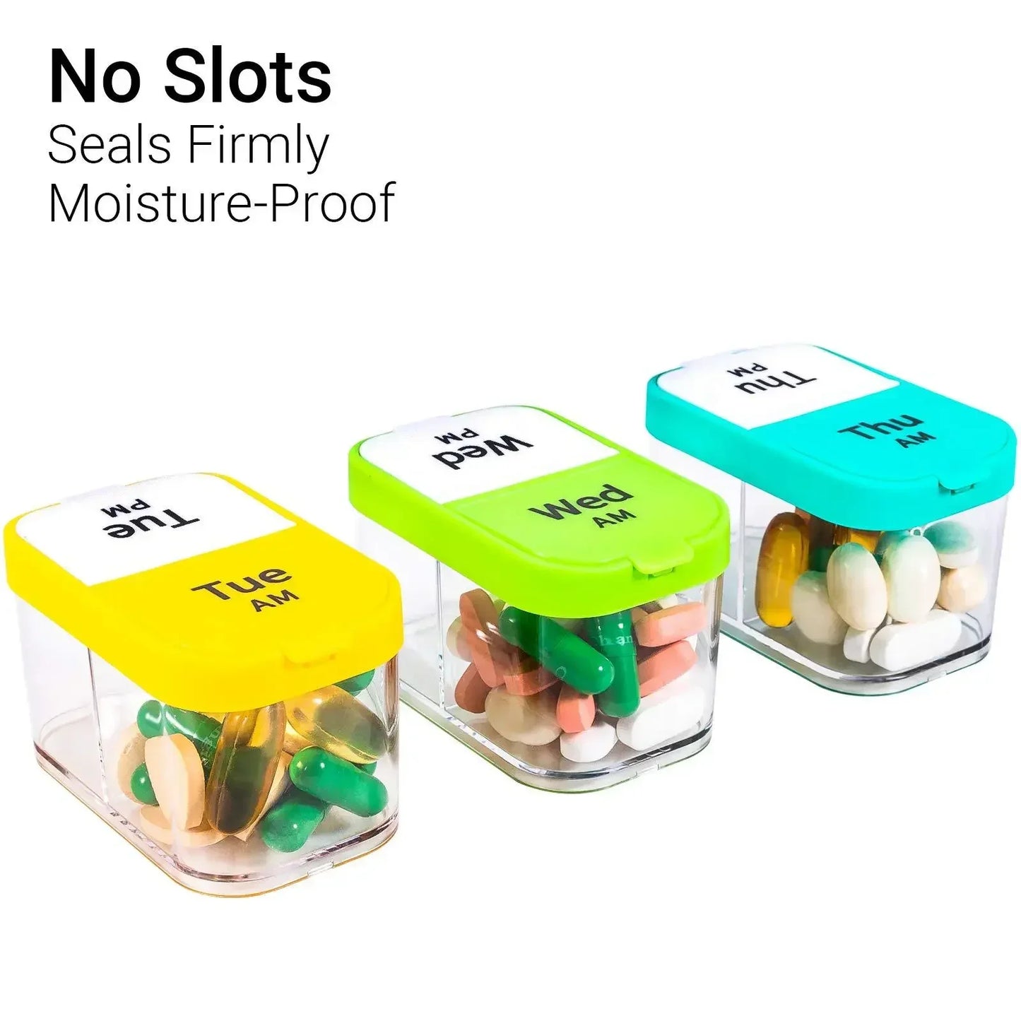 YIYUEQIANLI Pill Organizer 7 Day AM PM Weekly Case XL
