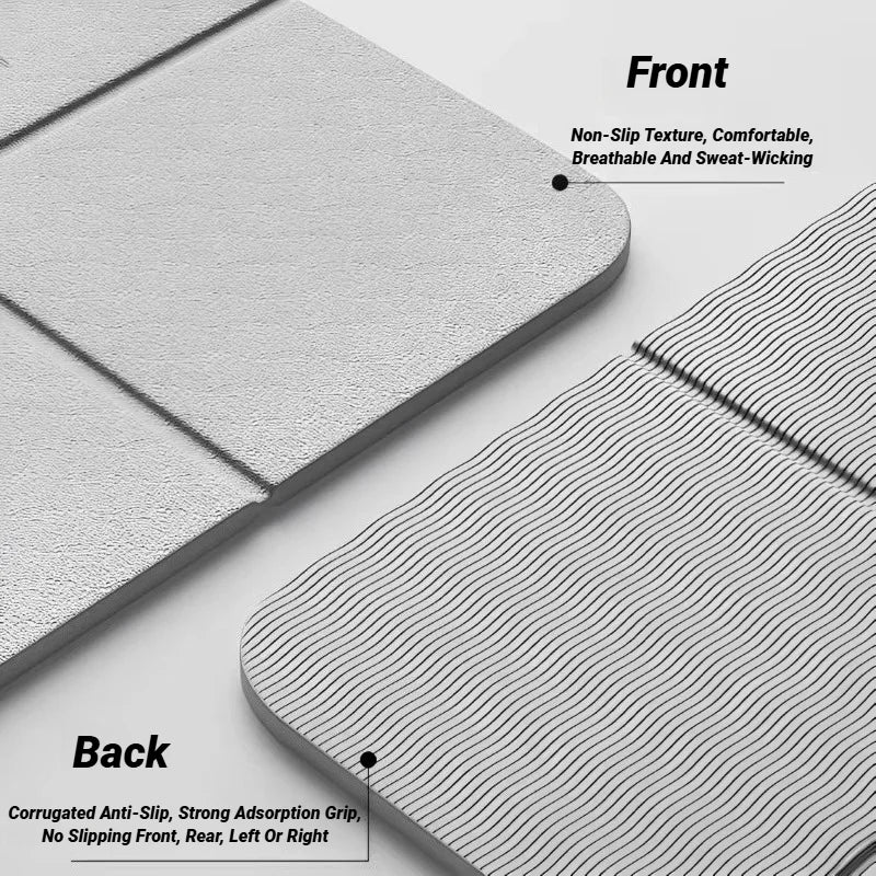 XMSJH Foldable Yoga Mat TPE Double Sided Non Slip Travel