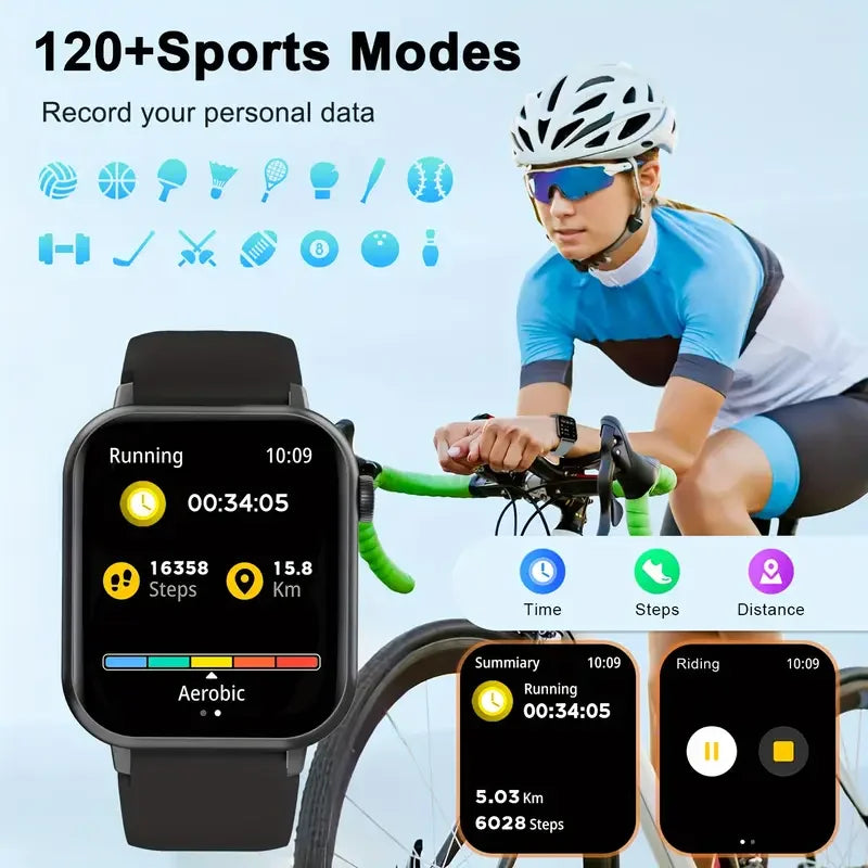 LAXASFIT Waterproof Smart Watch Bluetooth Call Assistant