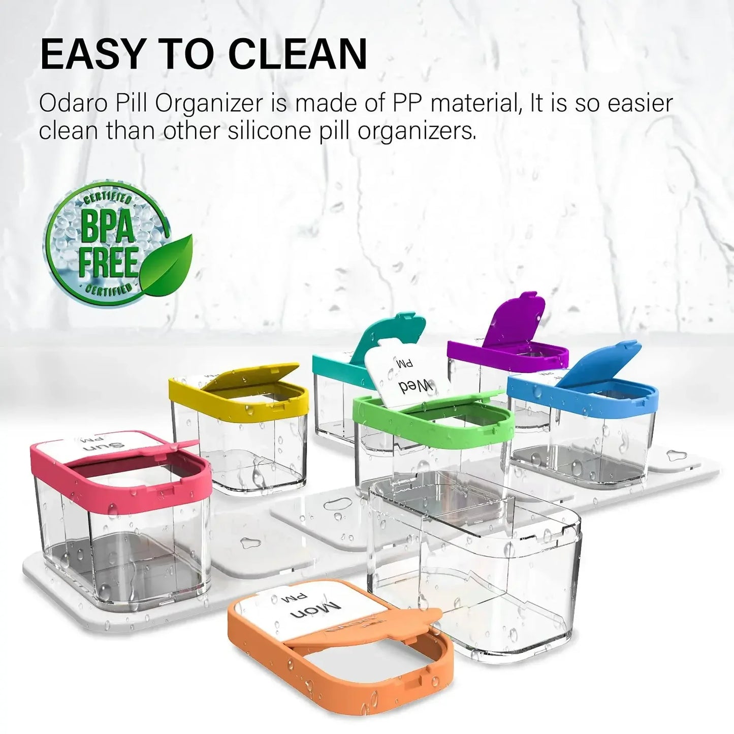 YIYUEQIANLI Pill Organizer 7 Day AM PM Weekly Case XL