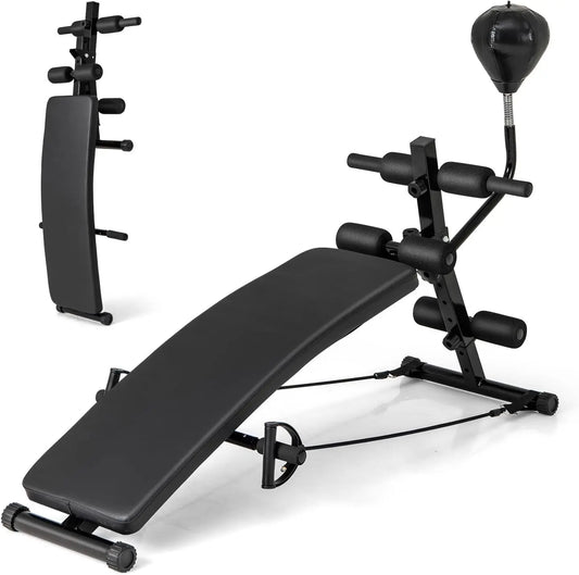 Hign-concerned Sit Up Bench Folding Decline Ab Workout Gear