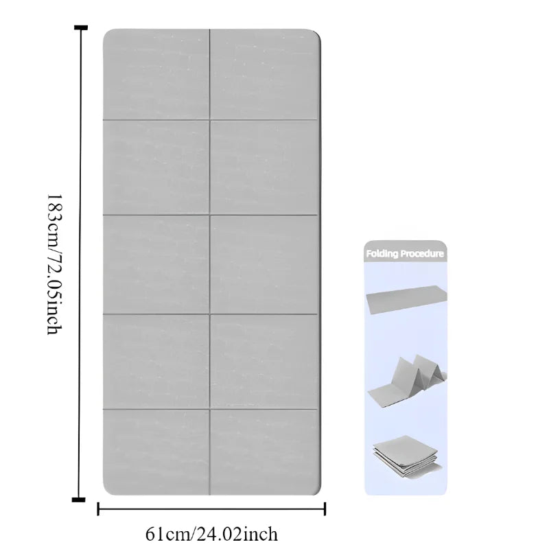 XMSJH Foldable Yoga Mat TPE Double Sided Non Slip Travel