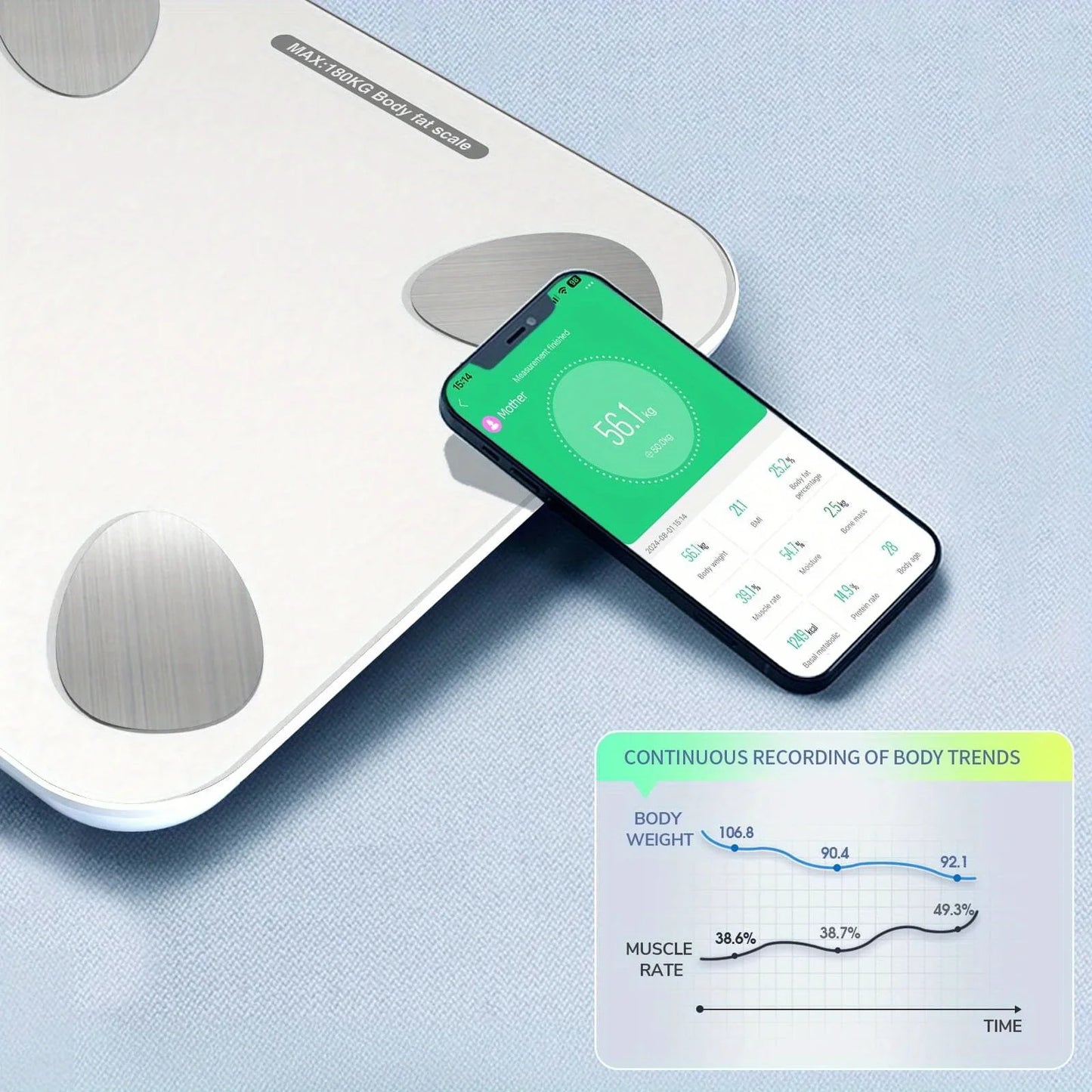 Smart Scale With App Connectivity And Daily Weight Tracking