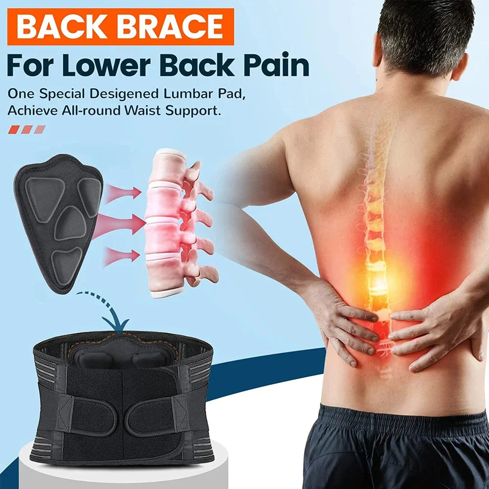Hign-concerned Lower Back Brace With 6 Stays Lumbar Support
