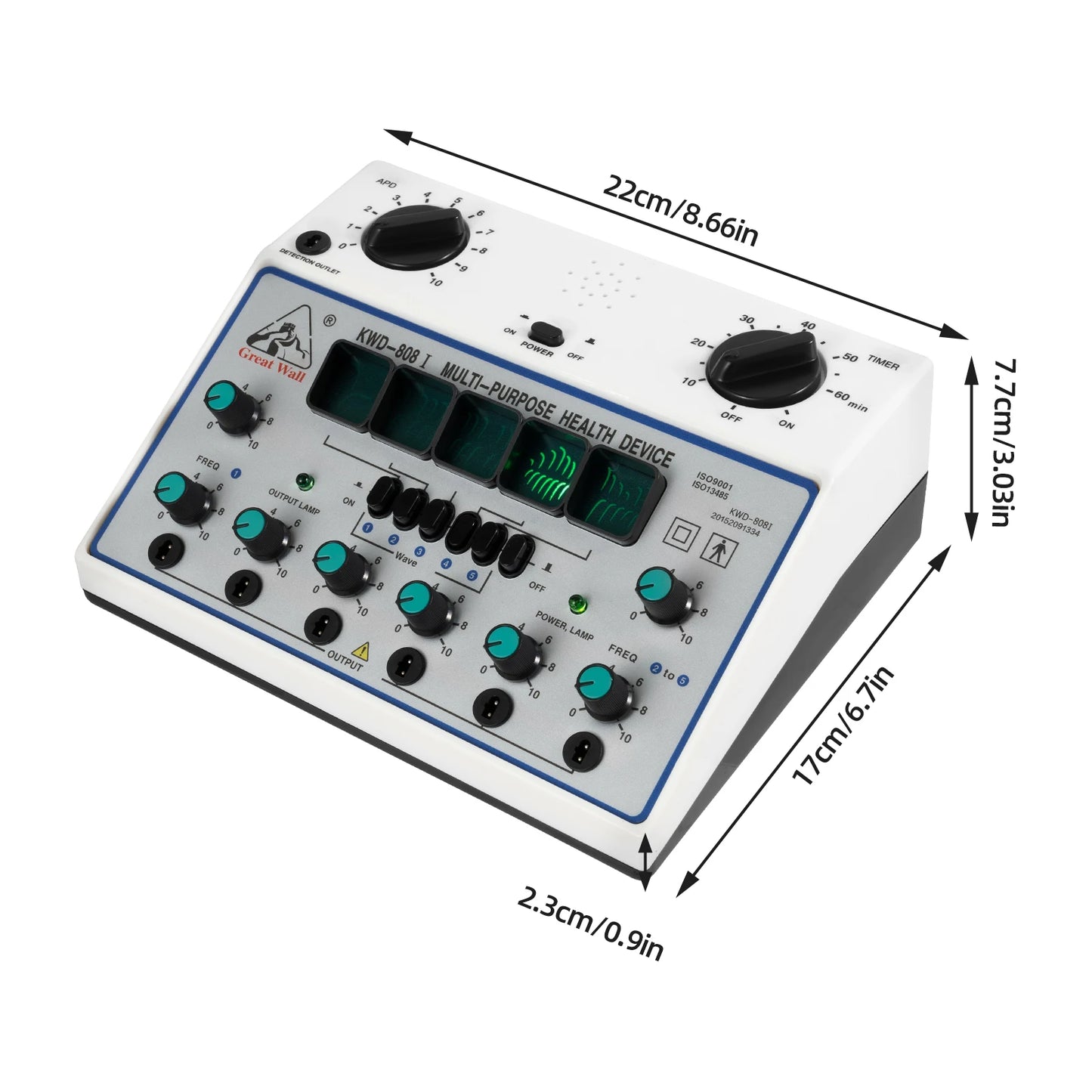 KWD 808I Pulse Massager 5 Wave TENS EMS Therapy Device