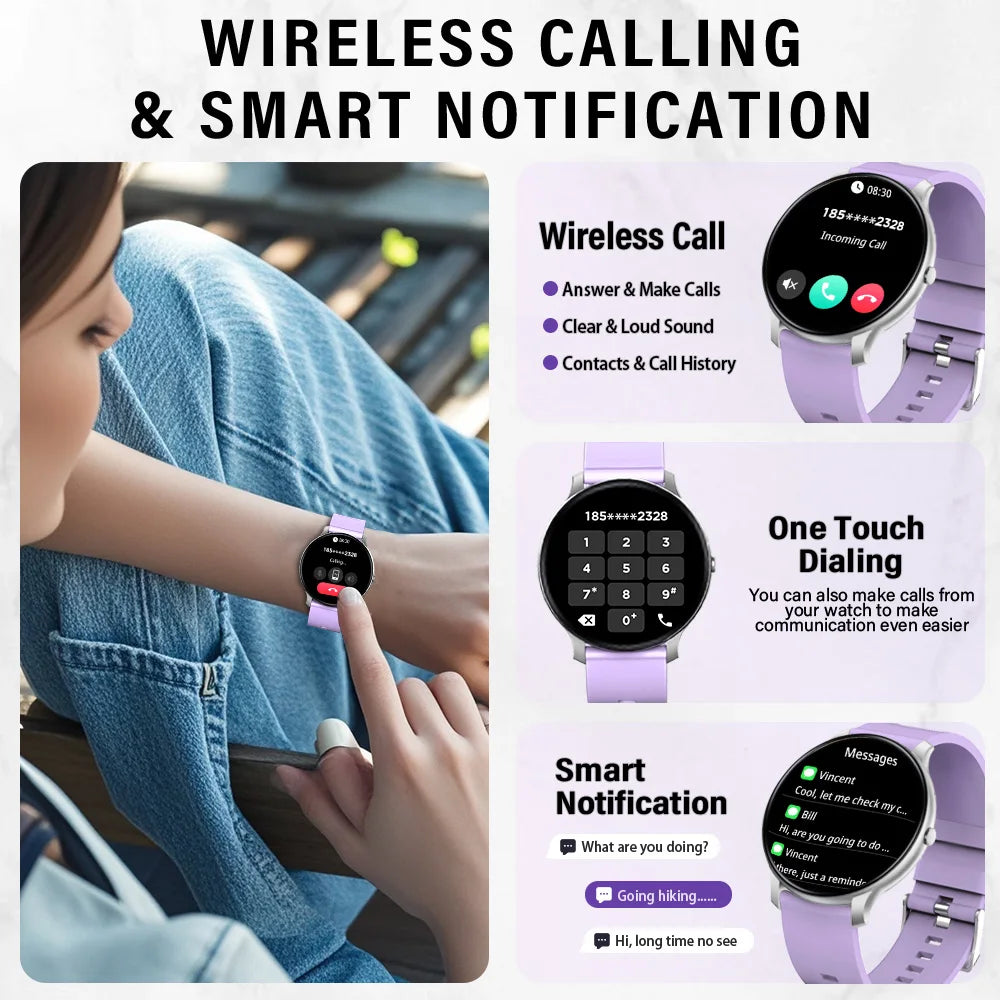 LAXASFIT Smartwatch IP68 Waterproof Fitness Tracker