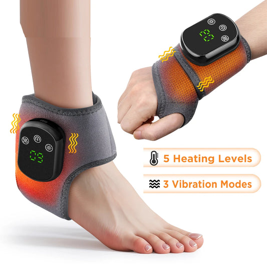PastSky Ankle Massage Belt With Hot Compress And Vibration