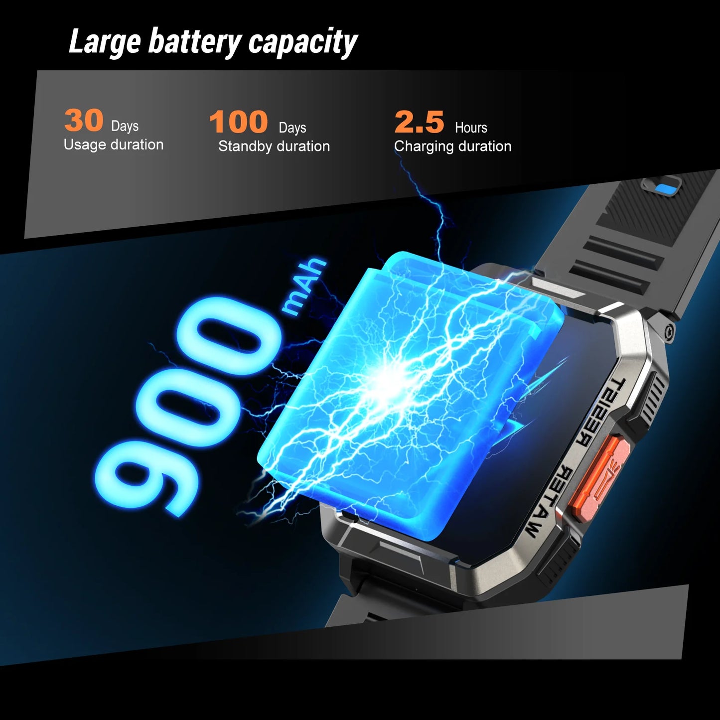 Blackview Outdoor Smartwatch For Men Waterproof Bluetooth