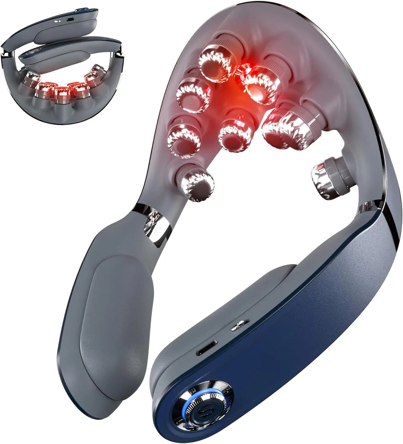 SKG Foldable Neck Massager With Heat Cordless Pain Relief