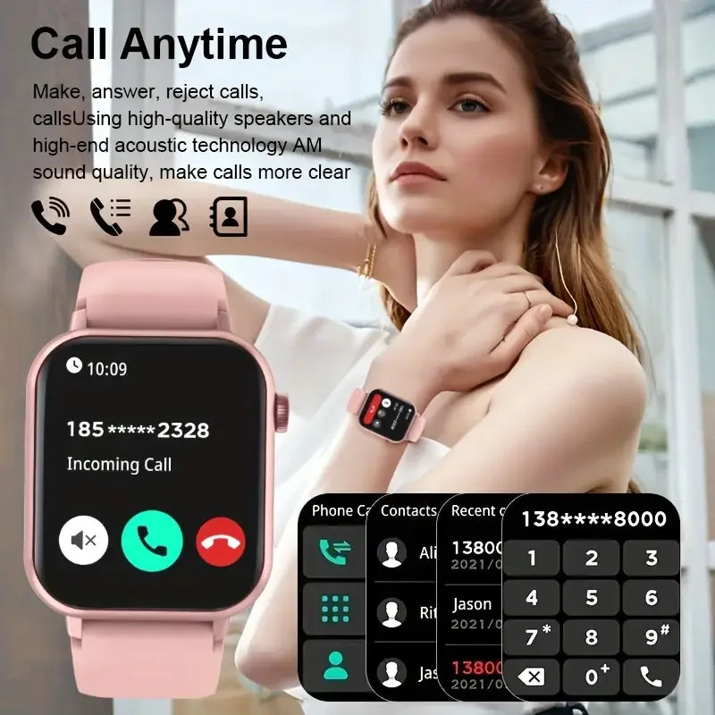 LAXASFIT Waterproof Smart Watch Bluetooth Call Assistant