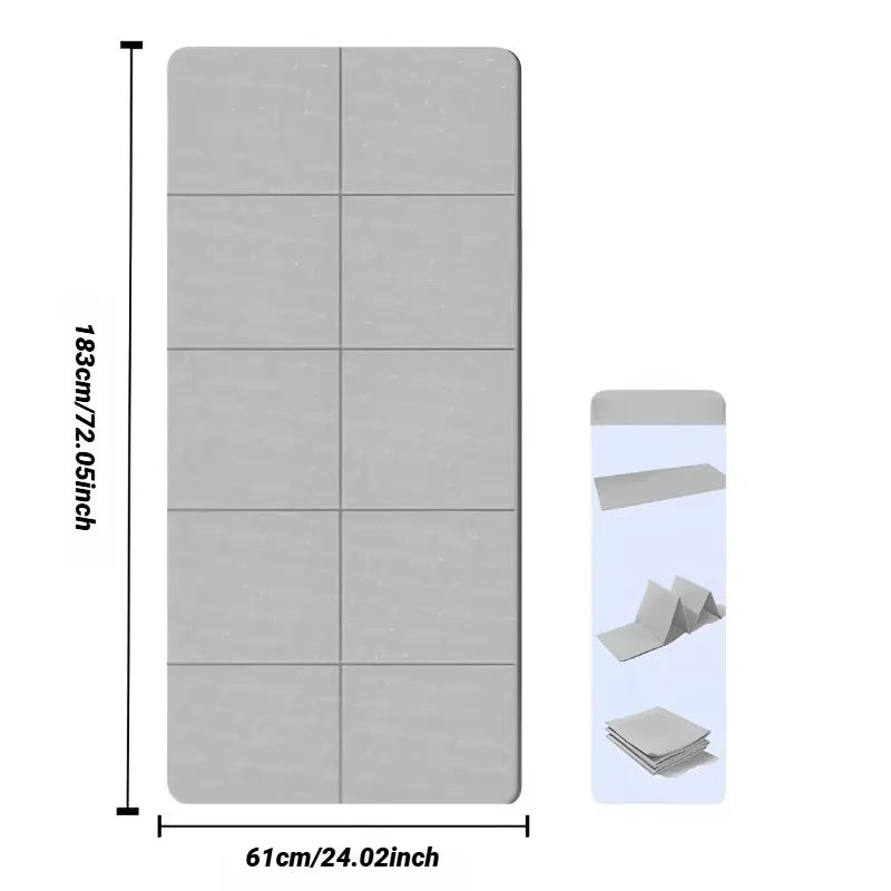 XMSJH Foldable Yoga Mat TPE Double Sided Non Slip Travel