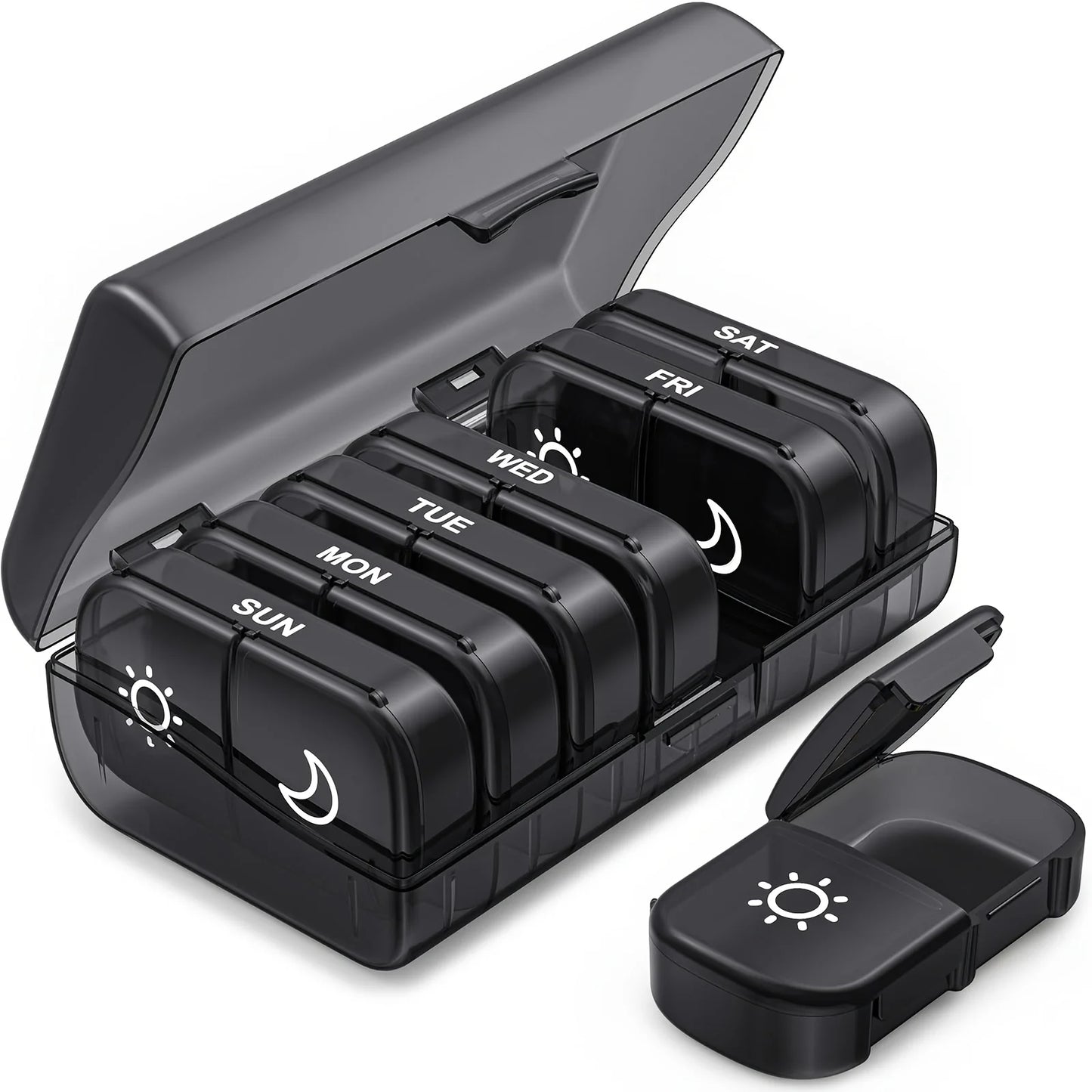 XMSJ Weekly Pill Organizer 7 Day AM PM Dual CaseKeeper