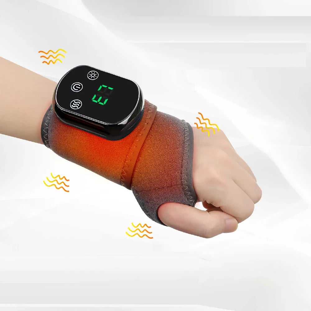 Heating Wrist Massage Band Guard Wrap Electric Hot Compress