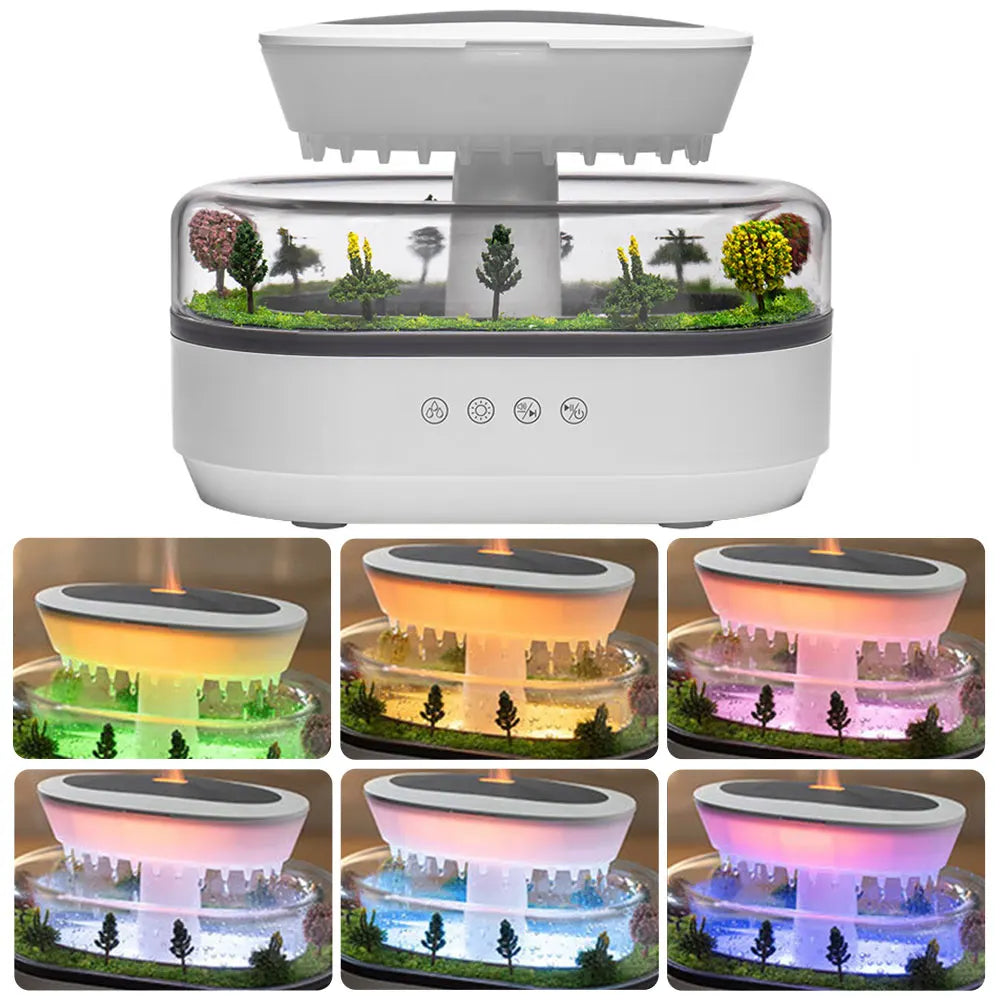 West Biking Rain Cloud Humidifier Aromatherapy Night Light