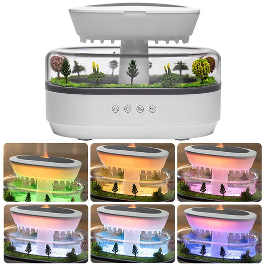 West Biking Rain Cloud Humidifier Aromatherapy Night Light