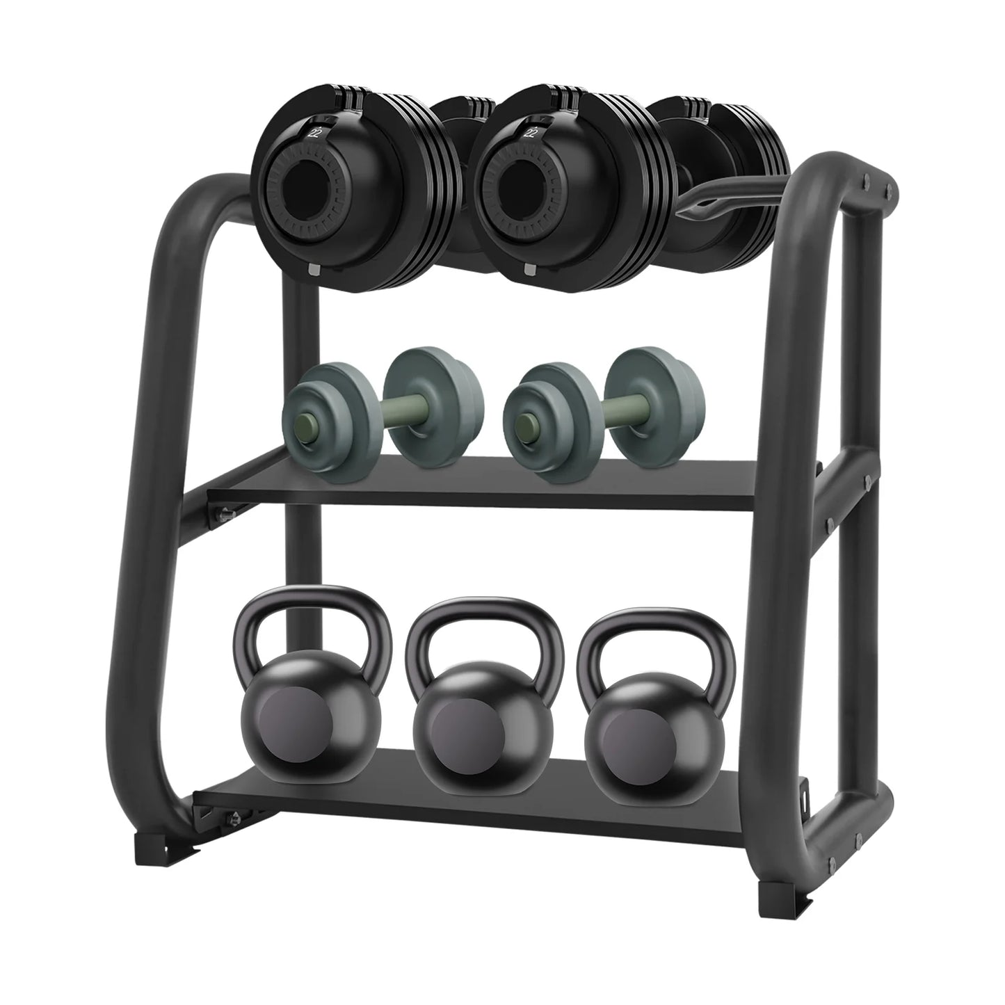 Hign-concerned Kettlebell Rack 220 Lbs Heavy Duty Storage