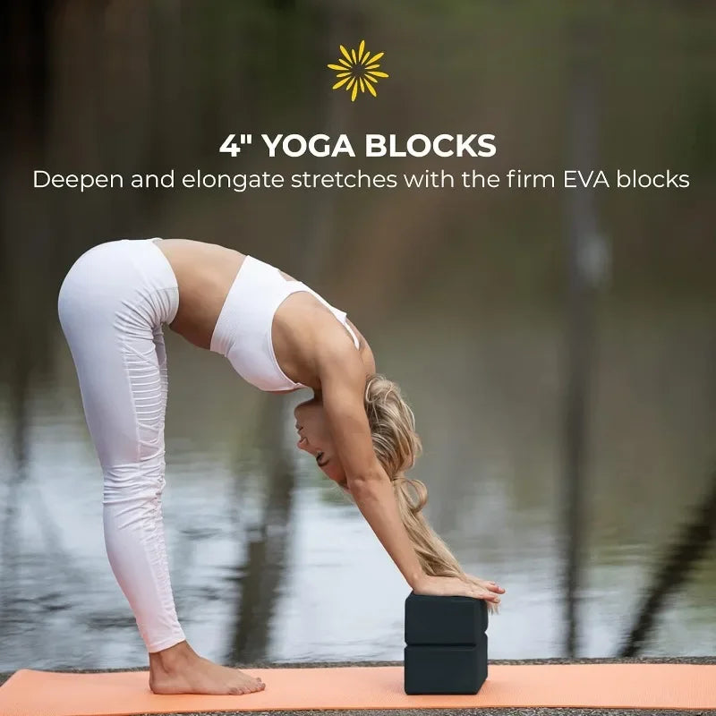 YTYIN Sunshine Yoga Restorative Kit Bolster Blocks Strap