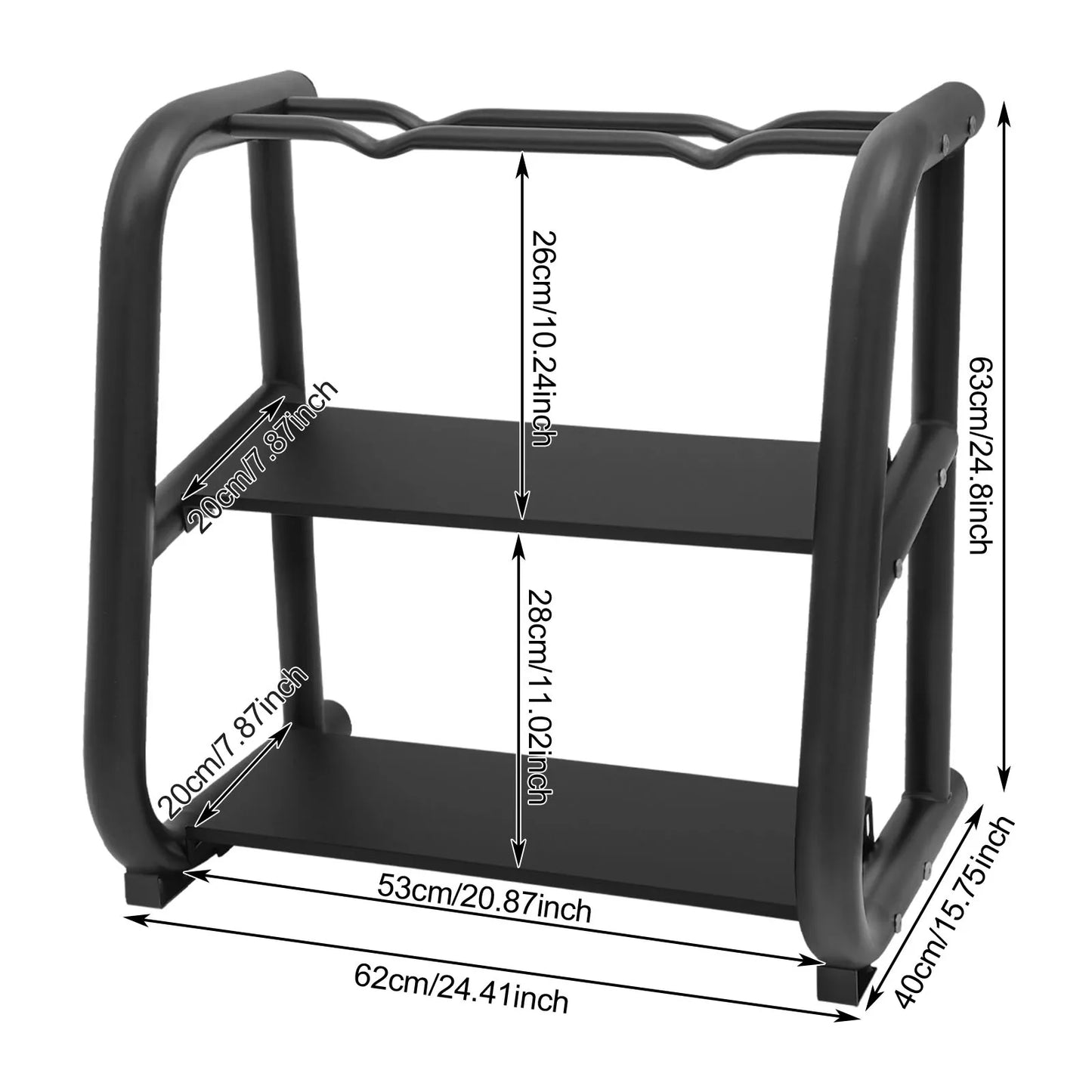 Hign-concerned Kettlebell Rack 220 Lbs Heavy Duty Storage