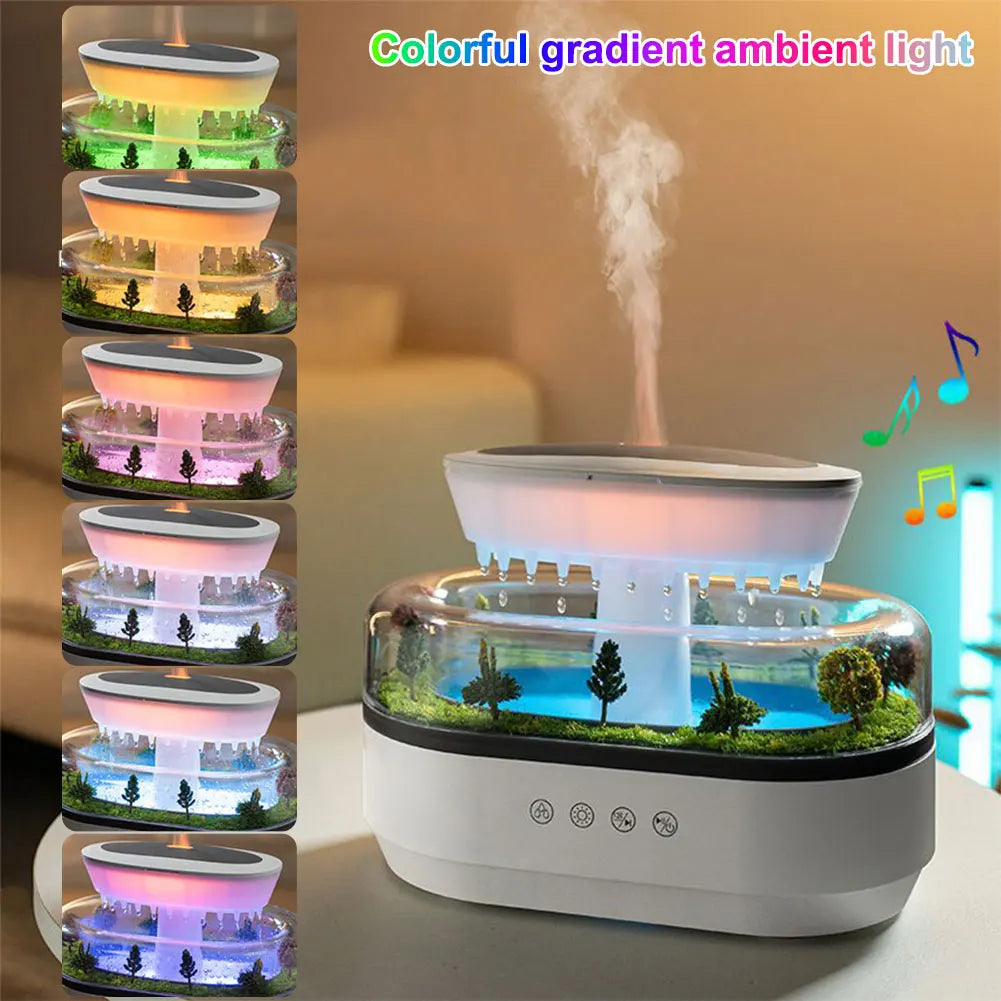 West Biking Rain Cloud Humidifier Aromatherapy Night Light