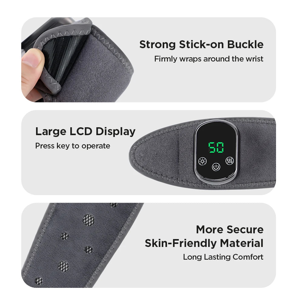 Heating Wrist Massage Band Guard Wrap Electric Hot Compress