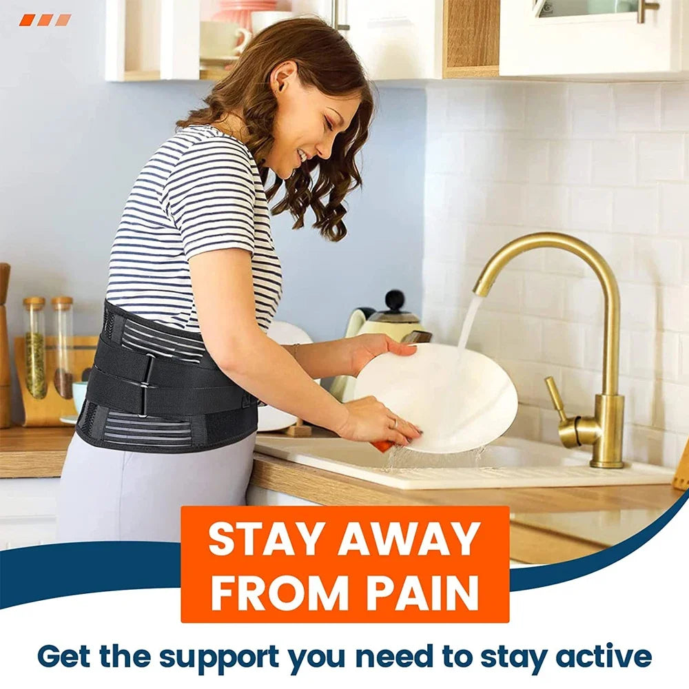 Hign-concerned Lower Back Brace With 6 Stays Lumbar Support