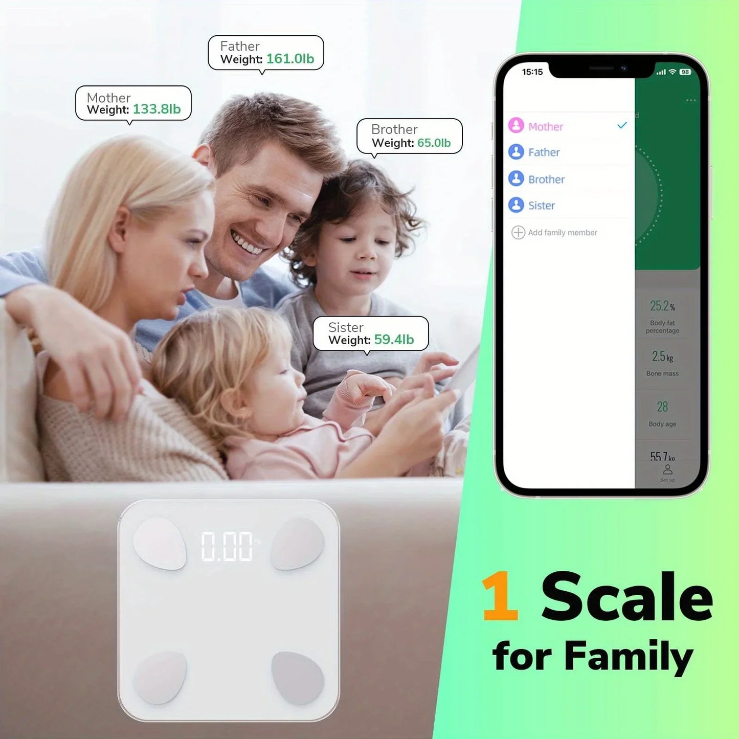 Smart Scale With App Connectivity And Daily Weight Tracking