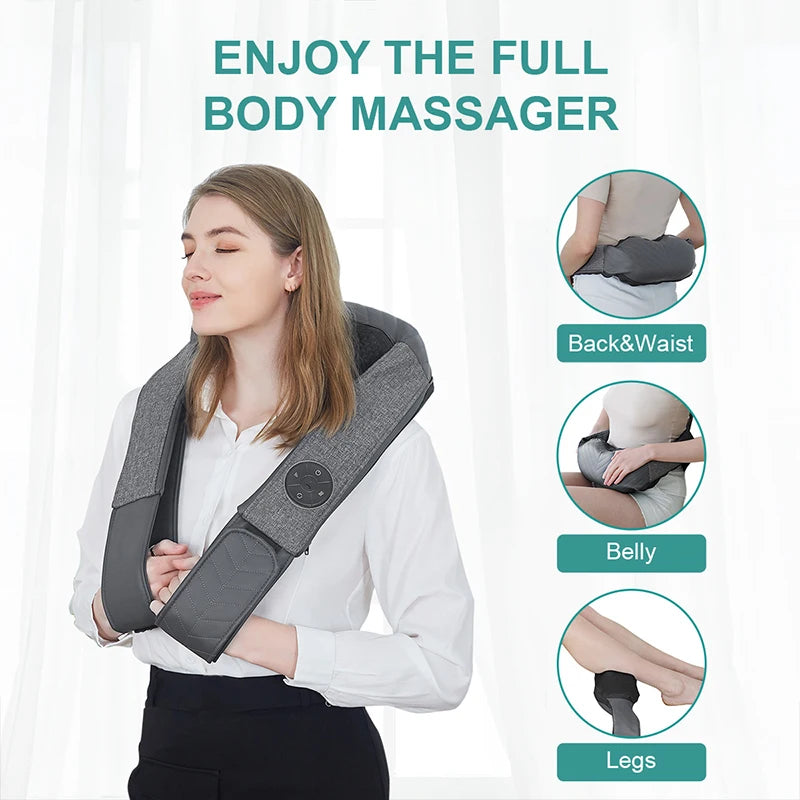 Nekteck Shiatsu Back Shoulder Neck Massager With Heat