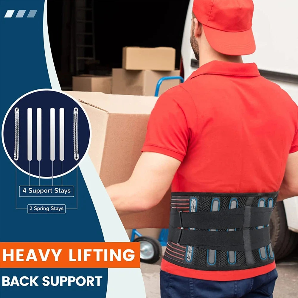 Hign-concerned Lower Back Brace With 6 Stays Lumbar Support