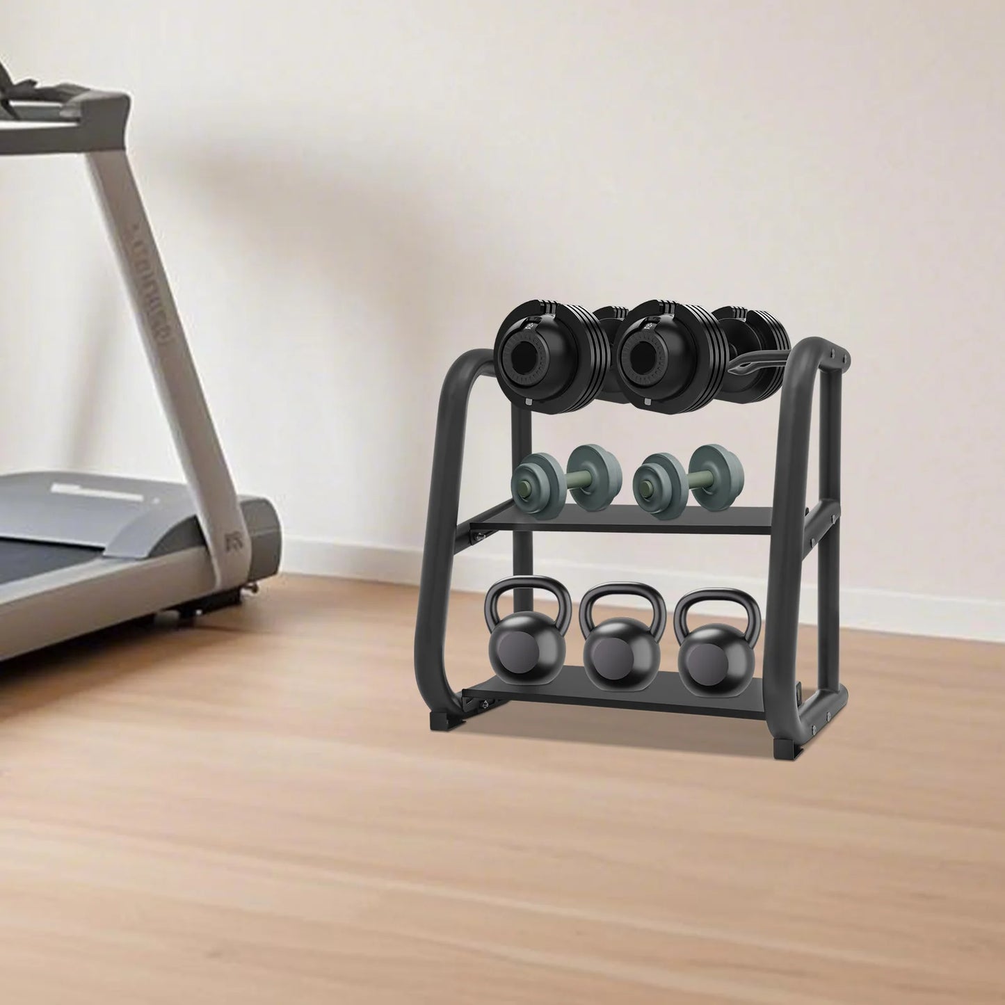 Hign-concerned Kettlebell Rack 220 Lbs Heavy Duty Storage